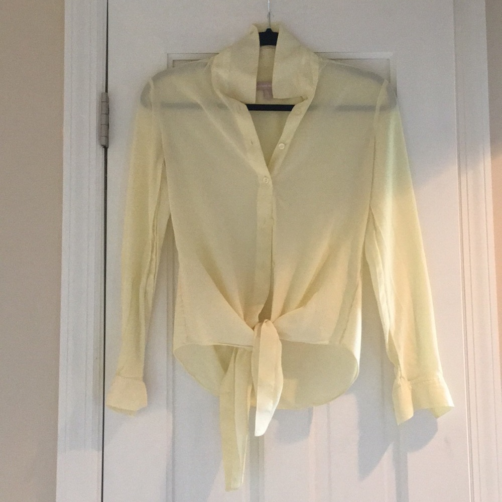 Banana republic silk collared shirt